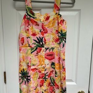 Floral Pink and Yellow Sundress